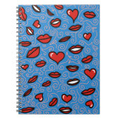 おもしろいはっきりしたと唇のパターン ノートブック (正面)
