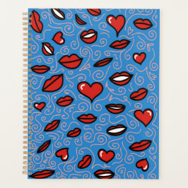 おもしろいはっきりしたと唇のパターン プランナー手帳