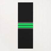 おもしろいはっきりしたスポーティブライトグリーンブラックレーシングストライプズ ヨガマット (裏面)