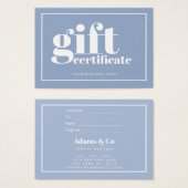 おもしろいはっきりしたタイポグラフィツートーンギフト券 (正面&裏面)