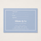 おもしろいはっきりしたタイポグラフィツートーンギフト券 (裏面)