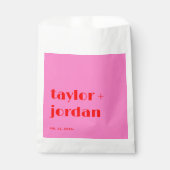 おもしろいはっきりしたタイポグラフィピンクレッド結婚ズ フェイバーバッグ (正面)