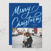 おもしろいはっきりしたハンドレターメリークリスマス シーズンカード (正面/裏面)