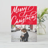 おもしろいはっきりしたハンドレターメリークリスマス シーズンカード (スタンド正面)