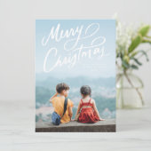 おもしろいはっきりしたハンドレターメリークリスマス シーズンカード (スタンド正面)
