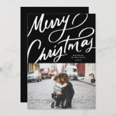 おもしろいはっきりしたハンドレターメリークリスマス シーズンカード (正面/裏面)