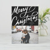 おもしろいはっきりしたハンドレターメリークリスマス シーズンカード (スタンド正面)