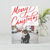 おもしろいはっきりしたハンドレターメリークリスマス シーズンカード (スタンド正面)