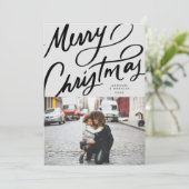 おもしろいはっきりしたハンドレターメリークリスマス シーズンカード (スタンド正面)