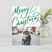 おもしろいはっきりしたハンドレターメリークリスマス シーズンカード (スタンド正面)