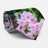 おもしろいはっきりしたピンクのフローラの植物性メンズタイ ネクタイ (ロール)