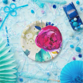 おもしろいはっきりしたブライトウォーターフローラシエレガントック ペーパープレート (パーティー)