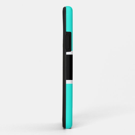 おもしろいはっきりしたブラックカラフルアクアミントスキーストライプ文字 Case-Mate iPhoneケース (裏面/右)