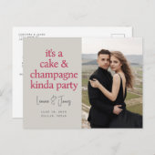 おもしろいはっきりしたマゼンタピ結婚ンク救のThe 案内ポストカード (正面/裏面)