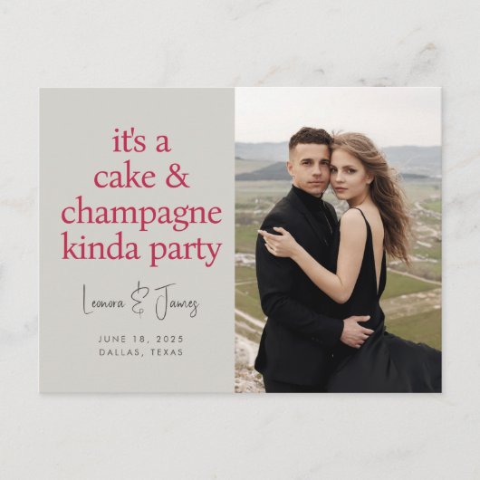 おもしろいはっきりしたマゼンタピ結婚ンク救のThe 案内ポストカード (正面)