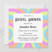 おもしろいはっきりしたモダンカラフルブライダルシャワー 招待状 (正面)