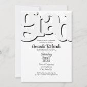 おもしろいはっきりした卒業パーティー招待状 招待状 (正面)