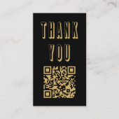 おもしろいはっきりした感謝してい金ゴールドQRコード格納装置カード エンクロージャーカード (正面)
