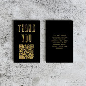 おもしろいはっきりした感謝してい金ゴールドQRコード格納装置カード エンクロージャーカード