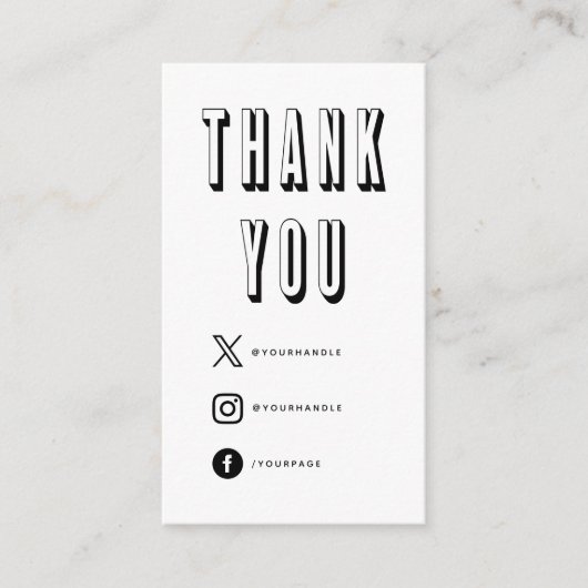 おもしろいはっきりした感謝していSNSエンクロージャカード エンクロージャーカード (正面)