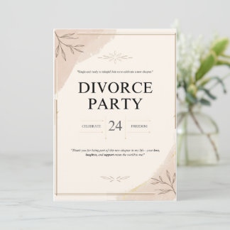 おもしろいはっきりした離婚パーティの招待状 招待状