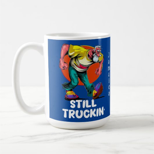 おもしろいはまだトラック コーヒーマグカップ (左)
