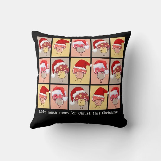 おもしろいはクリスマスのキノコの入り口を広げる クッション (裏面)