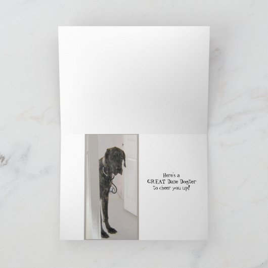 おもしろいはグレートデーン犬のDogter健康な(医者)のユーモアを得ます カード (内部)