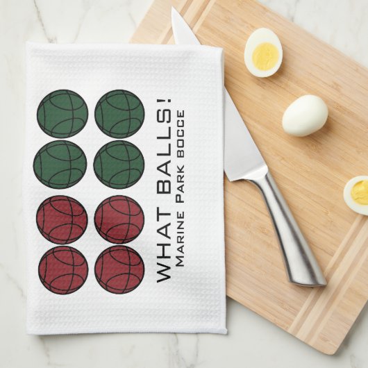 おもしろいはゲーム素晴らしボッチを取る – 何のボール！ キッチンタオル (四つ折り)