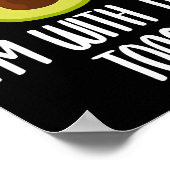 おもしろいはトーストアボカドハロウィンカップルC ポスター (角)