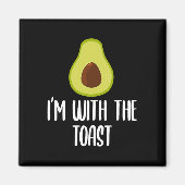 おもしろいはトーストアボカドハロウィンカップルC マグネット (正面)