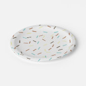 おもしろいはパターン誕生日を振りかけます ペーパープレート (アングル)