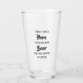 おもしろいはヒーロービール タンブラーグラス (正面)