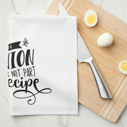 おもしろいはレシピの一部ではない キッチンタオル (四つ折り)