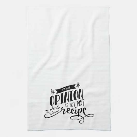 おもしろいはレシピの一部ではない キッチンタオル (縦)