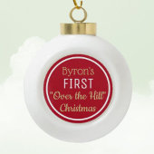 おもしろいは丘の上のクリスマス装飾 セラミックボールオーナメント