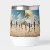 おもしろいは太陽ビーチバレーボール油絵を描、 (左面)