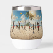 おもしろいは太陽ビーチバレーボール油絵を描、 (背面)