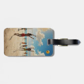 おもしろいは太陽ビーチバレーボール油絵を描、 ラゲッジタグ (裏面横)