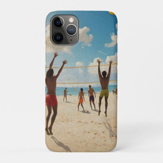 おもしろいは太陽ビーチバレーボール油絵を描、 Case-Mate iPhoneケース (裏)
