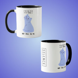 おもしろいは朝話しかけない マグカップ