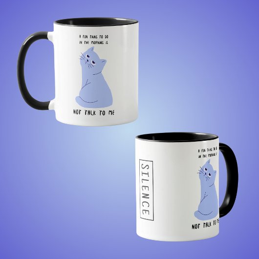 おもしろいは朝話しかけない マグカップ