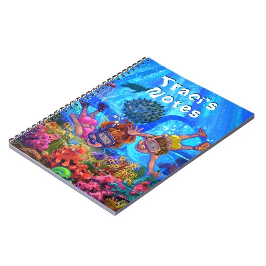 おもしろいは海底帳パーソナライズされた帳 ノートブック (左側)
