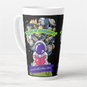 おもしろいは無毒である カフェラテマグ (左アングル)