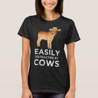 おもしろいは牛に気を取られやすい Tシャツ