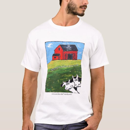 おもしろいは石都市ティーを見ます Tシャツ (正面)