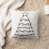 おもしろいは私をクリスマスツリー悪賢い着色します クッション (ブランケット)