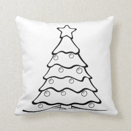 おもしろいは私をクリスマスツリー悪賢い着色します クッション