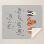 おもしろいは遊犬に命が無い シェルパブランケット (正面(横))