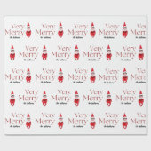 おもしろいは非常に陽気なクリスマス小妖精や小人家族の休日 ラッピングペーパー (フラット)